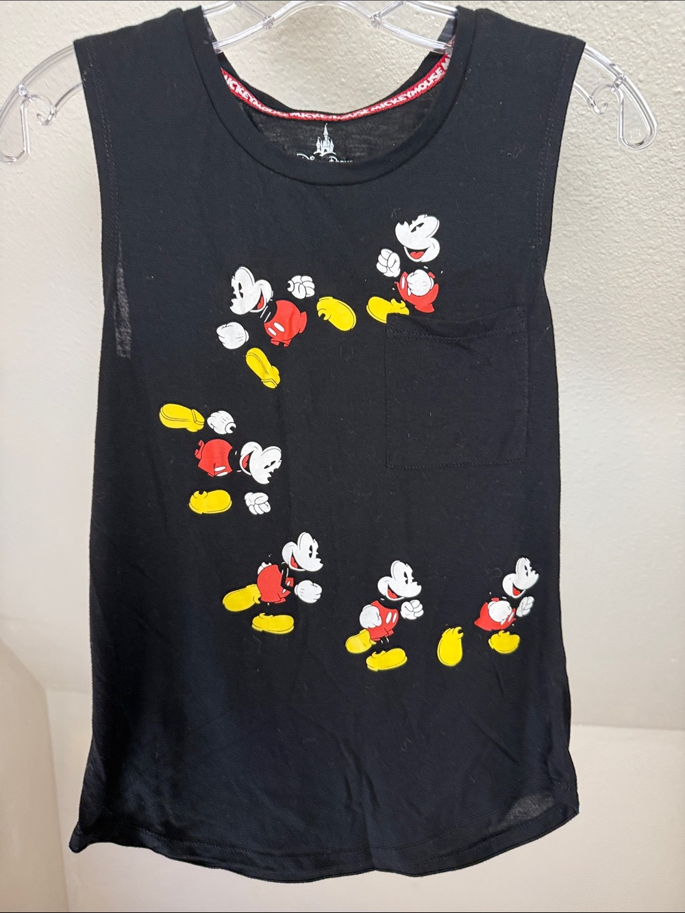 DISNEY PARKS Sleeveless tee--graphics front & back, Size XS